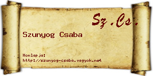 Szunyog Csaba névjegykártya